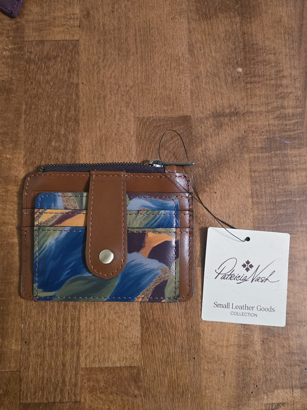 Patricia Nash Brown Multi Leather Compact Wallet